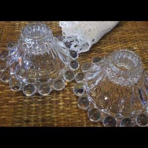 30 crystal glass candle holders